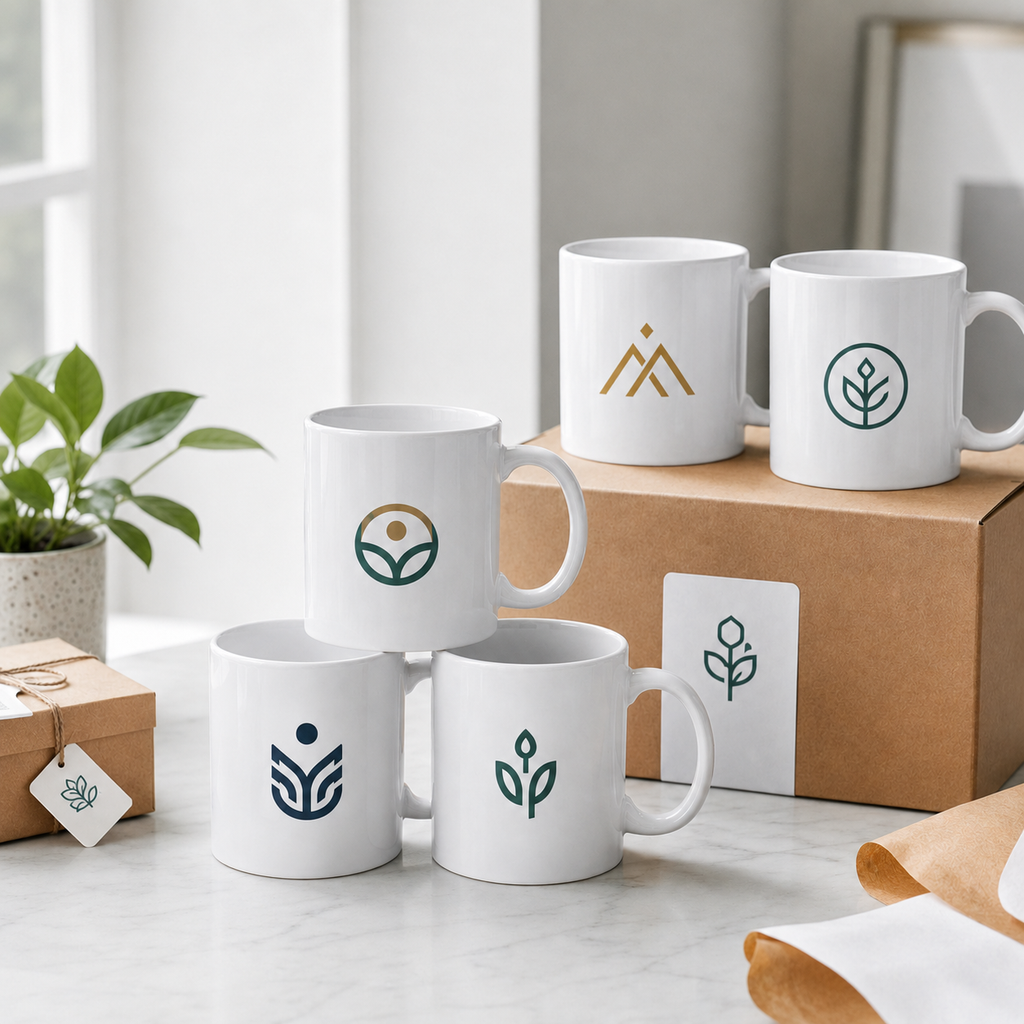 Custom Logo Mugs — Starter Packs